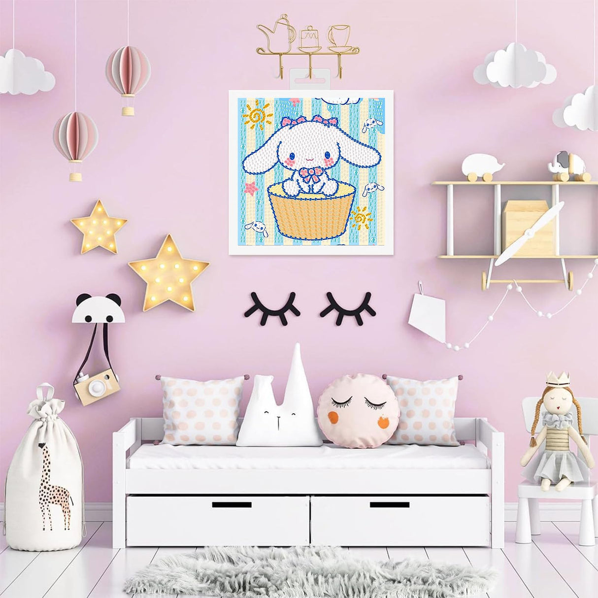 Sretoul 4 Pack Cartoon Diamond Art Kits for Kids-4 Pack Diamond Art Painting for Kids, 7 Year Old Girl Birthday Gifts 6X6 Inch Sretoul