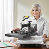 VEVOR 2 in 1 Heat Press Machine for T Shirts and Hats, 15x15 Inch Professional Swing Away Digital Tshirt Press Machine for Sublimation, Vinyl, Heat Transfer Projects VEVOR