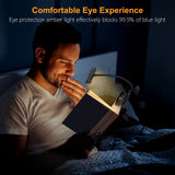 Gritin 19 LED Rechargeable Book Light for Reading in Bed with Memory Function- Eye Caring 3 Color Temperatures,Stepless Dimming Brightness,80 Hrs Runtime Lightweight Clip on Light for Book Lovers Gritin