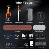 Drywall Sander, 1000W Popcorn Ceiling Removal Tool, Automatic Drywall Sander with Vacuum Dust Collection, LED Light, 6 Variable Speed 800-2200RPM,15Pcs Sanding Discs, Foldable & Extendable Handle Protmex