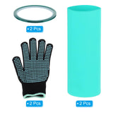 PATIKIL Silicone Sublimation Tumblers Sleeve Kit, Heat Resistant Seamless Tumblers Wrap for 20 Oz Sublimation Blank Cups with Glove Tape, Green PATIKIL