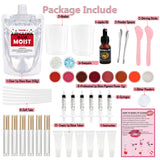 TSVATE Lip Gloss Making Kit, Lip Gloss Kit, Diy Lipgloss Set, Fun Make Your Own Lipgloss Kids Lip Gloss for Girls, Women, Moisturizing Lip Gloss Base, Jojoba Oil, Tubes, Gift for Her TSVATE