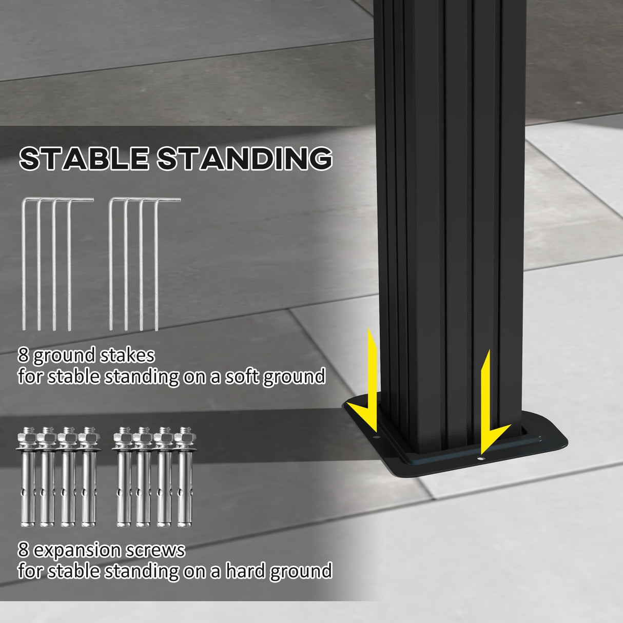 Outsunny 6' x 8' Hardtop Grill Gazebo, BBQ Gazebo with Metal Roof, Aluminum Frame and 2 Side Shelves, for Patio, Lawn, Garden Outsunny