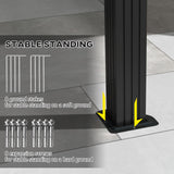 Outsunny 6' x 8' Hardtop Grill Gazebo, BBQ Gazebo with Metal Roof, Aluminum Frame and 2 Side Shelves, for Patio, Lawn, Garden Outsunny