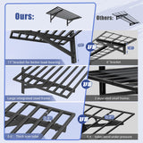 Jusgym 2-Pack 2x4ft Garage Shelving Wall Mounted, 2' x 4' Heavy Duty Garage Storage Shelves with Hooks, 400LB Capacity Jusgym