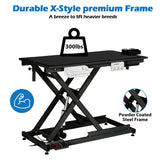 50" Dog Grooming Table, Electric Hydraulic Grooming Table with Aluminium Overhead Arm, Anti Slip Tabletop, 6 USB Ports for Large Dogs At Home and Salon, Maximum Capacity Up to 300Lb, Black GarveeHome