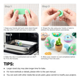 Shuttle Art 117 PCS Small Block Polymer Clay Kit, 95 Unique Colors & Extra Basic Colors, 5 Modeling Clay Tools, Non-Toxic, Non-Sticky, DIY Art Craft Gift for Kids Beginners Shuttle Art