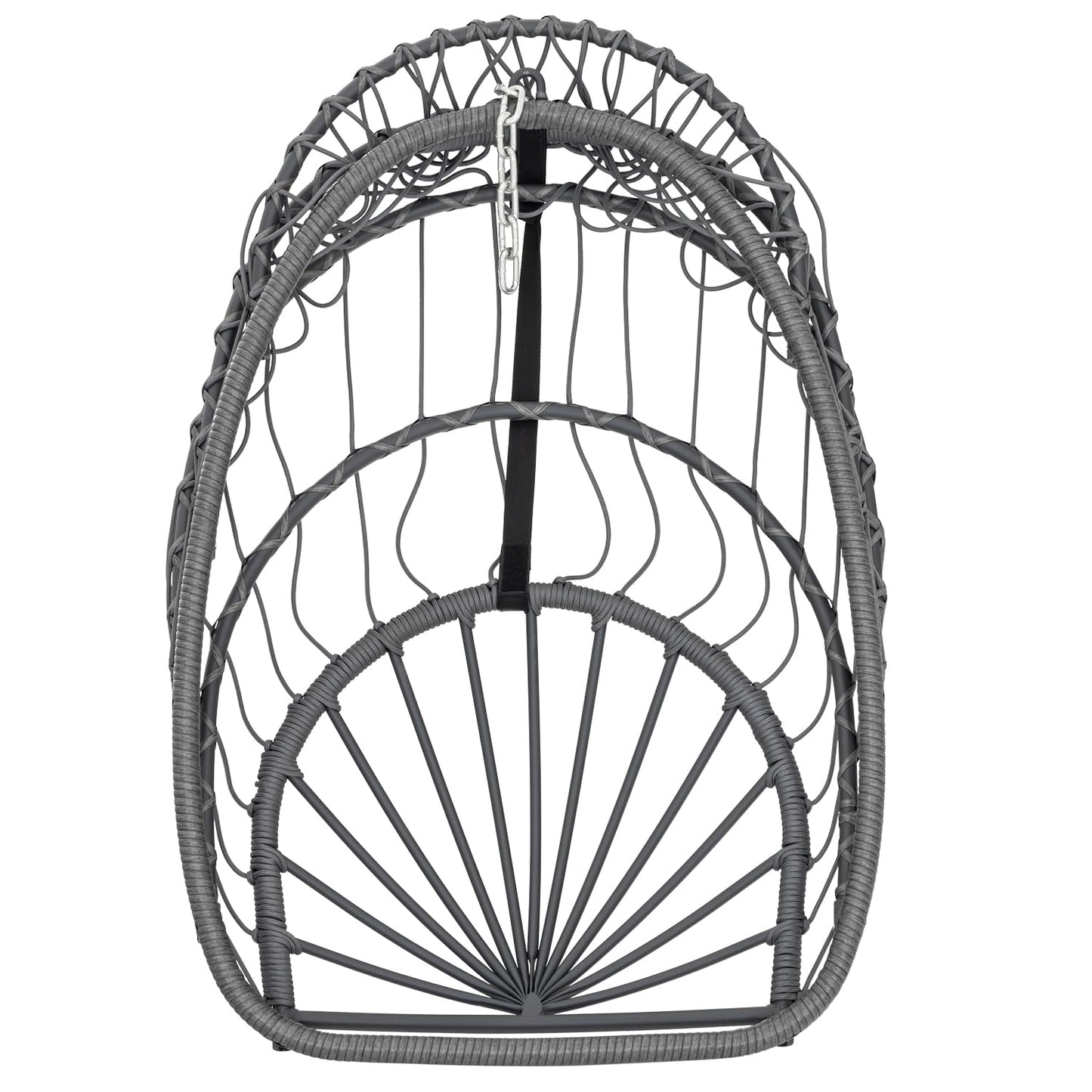 Yechen Indoor Outdoor Egg Hanging Chair with Stand, Patio Wicker Swing Egg Chair Indoor Swinging Chair Outdoor Hammock Egg Chair 350lbs Capacity for Patio Bedroom Balcony, Charcoal Grey (EG-0 - WoodArtSupply