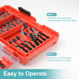 35Pcs Screwdriver Bits Set S2 Steel Screwdriver Impact Kit With a Storage Box, Used for Power Screwdrivers and Electric Drill Drivers YOSIGHT