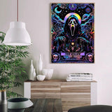 SOTYIOO Halloween Diamond Art Kits for Adults. Halloween Diamond Painting kit for Adults Full Drill Round Gem Art 5D Diamond Dots Suitable Home Wall Decor 12x16inch SOTYIOO