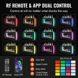 VEVOR LED Lighted Liquor Bottle Display Shelf, Square 48 Inches, Supports USB,Illuminated Home Bar Shelf w/RF Remote & App Control 7 Static Colors 1-4 H Timing, Acrylic Wall-Mounted Shelf VEVOR