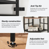 HOMISSUE Corner Shelf, 6 Tier Tall Corner Bookshelf 82.6", Industrial Corner Shelves Stand, Display Shelving Unit with Storage for Home Office Living Room and Bedroom, Brown HOMISSUE