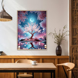 Benjenes Diamond Art Kits for Adults, Moonlight Diamond Painting Kits for Adults, 5D DIY Round Drill Gem Art Paint with Diamonds Dots Crafts Kits for Home Decor Gift 14x14inch Benjenes