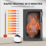 Upgraded Version Portable Sauna for Home Full Body Personal Sauna Steam Sauna Tent at Home Spa with 2.6L 1000W Steam Generator, 90 Minute Timer, Foldable Chair, Remote Control Included(Grey) Steupoek