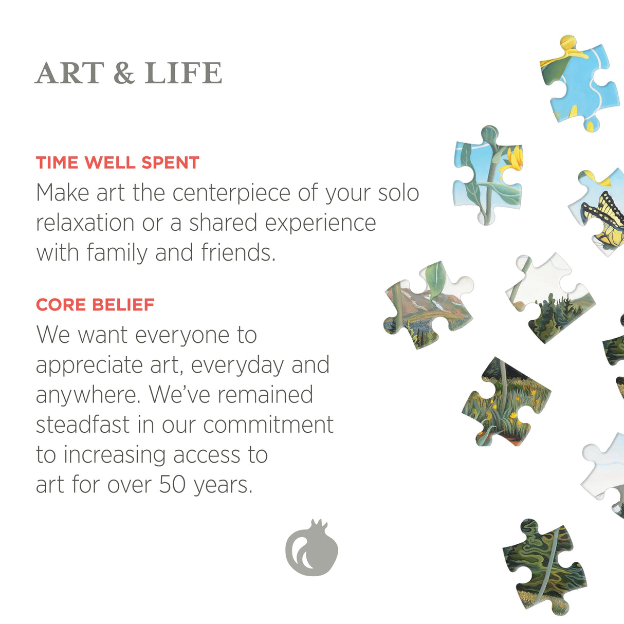 Pomegranate 1000-Piece Jigsaw Puzzle for Adults, Mosaic Quilt, Matte Finish, Snug Fit Pomegranate