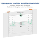 FLEXIMOUNTS 2-Pack 1x4ft 12-inch-by-48-inch Wall Shelf Garage Storage Rack Wall Mounted Floating Shelves, 450 lbs Load Capacity, White FLEXIMOUNTS