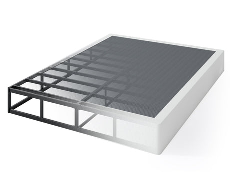 QEROMY 9 Inch High Profile Box Spring, Sturdy Metal Frame Mattress Foundation, Easy Assembly, Quiet & Noise-Free, King Size QEROMY