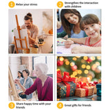 2 Pack Flower Paint by Numbers Kit for Adults, Book Paint by Numbers for Adults, DIY Adult Painting by Numbers Beginners on Canvas Acrylic for Home Wall Art Decor 12x16Inch (Rolled Package) Mandun