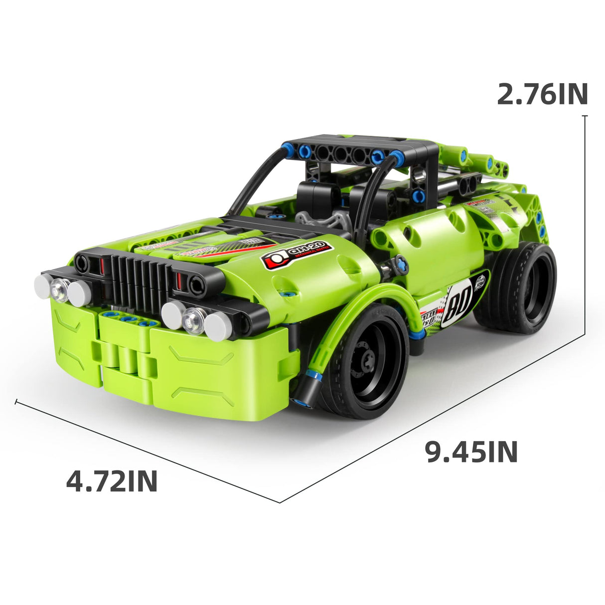 Dakott STEM Car Toy Building Toy Gift for Age 6+, Remote Control 2in1 Sports Car Building Block Take Apart Toy, 335 Pcs DIY Building Kit, Learning Engineering Construction R/C Toys DAKOTT