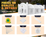 Albott 40x23x15 FT Commercial Inflatable Wedding Tent, 210D Oxford Fabric Portable Heavy Duty Party Tent with 2 Roll-Up Doors & 8 Sand Bags, Gazebo Event House for Wedding Birthday Backyard Party Albott