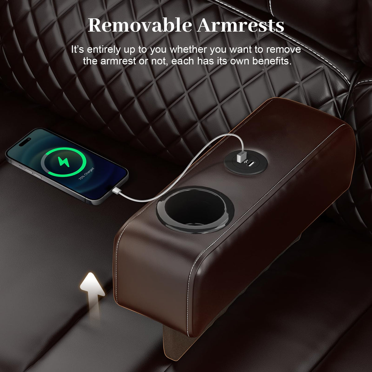 Yolsali Loveseat Recliner Sofa Set with 2-Tier Cushion, 2+1 Pieces in Living Room, 2 Seater Reclining Loveseat Leather with Removable Console, 1 Oversize Recliner Chair Sofa Seat Yolsali