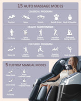 RELX 2026 Massage Chair Full Body, 20 Modes Zero Gravity SL-Track Shiatsu Massage Chair Built-in Heat System, Airbag Massage with Body Scan, Deep Yoga Stretch, Calfrest Extension and AI Control(Black) RELX