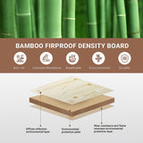 KingCamp Bamboo Folding Table Lightweight Camping Table with Adjustable Height Aluminum Legs 4-Fold Compact Small Portable Camp Tables for Travel RV Picnic Party Beach, 1-2 Person KingCamp