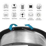 IEMAI Clear PETG Filament 1.75mm, Crystal Transparent 3D Printer Filament Up to 600mm/s Fast Printing, 1kg/2.2 lbs Spool, Designed for Home Decor & Creative Projects IEMAI