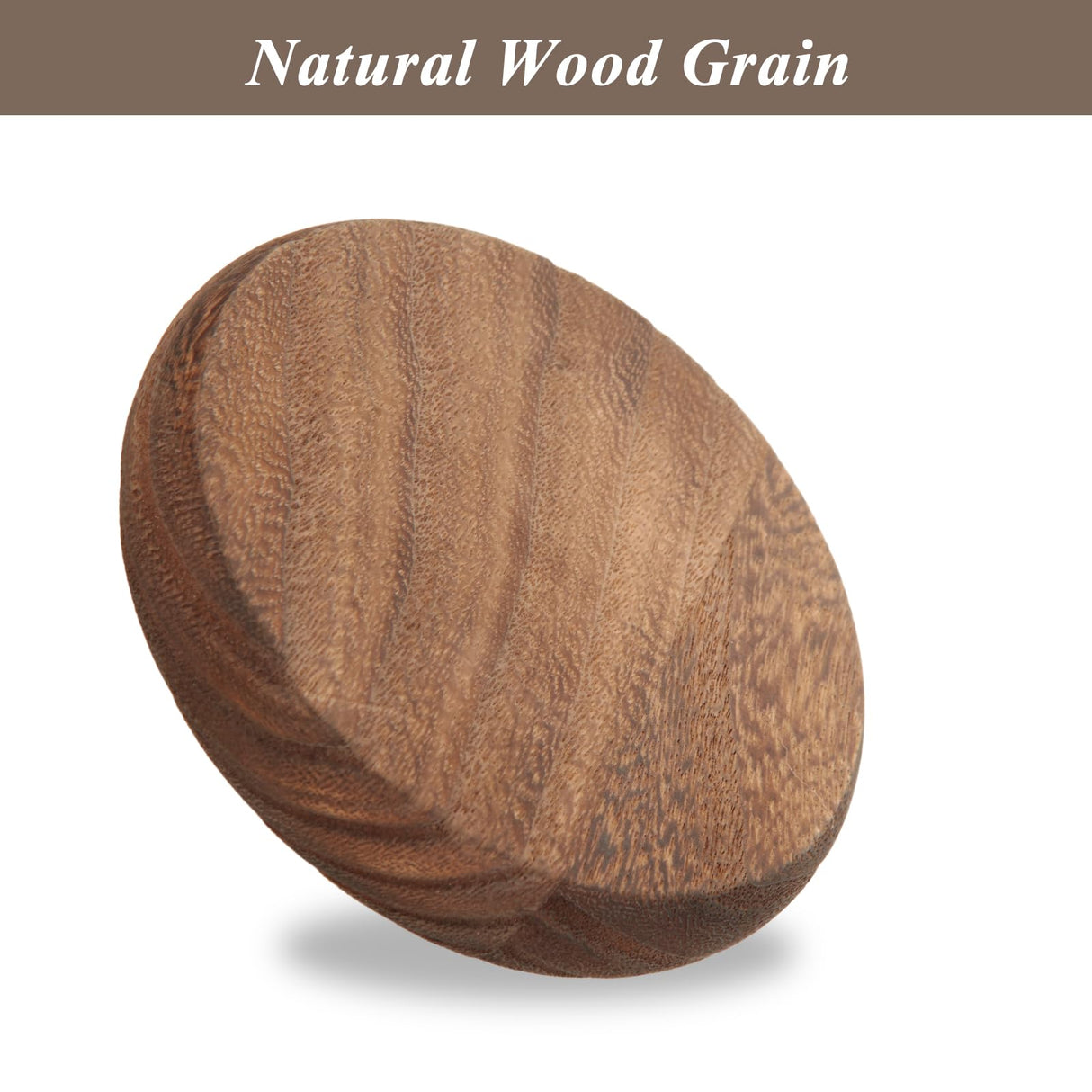 LOYORTY 6PCS Wooden Candle Holder Farmhouse Decor, Round Candle Holders for Pillar Candles, Small Decorative Tray Riser, Wooden Plate Pedestal Stand for Table Centerpiece, Coffee Table, Brown LOYORTY