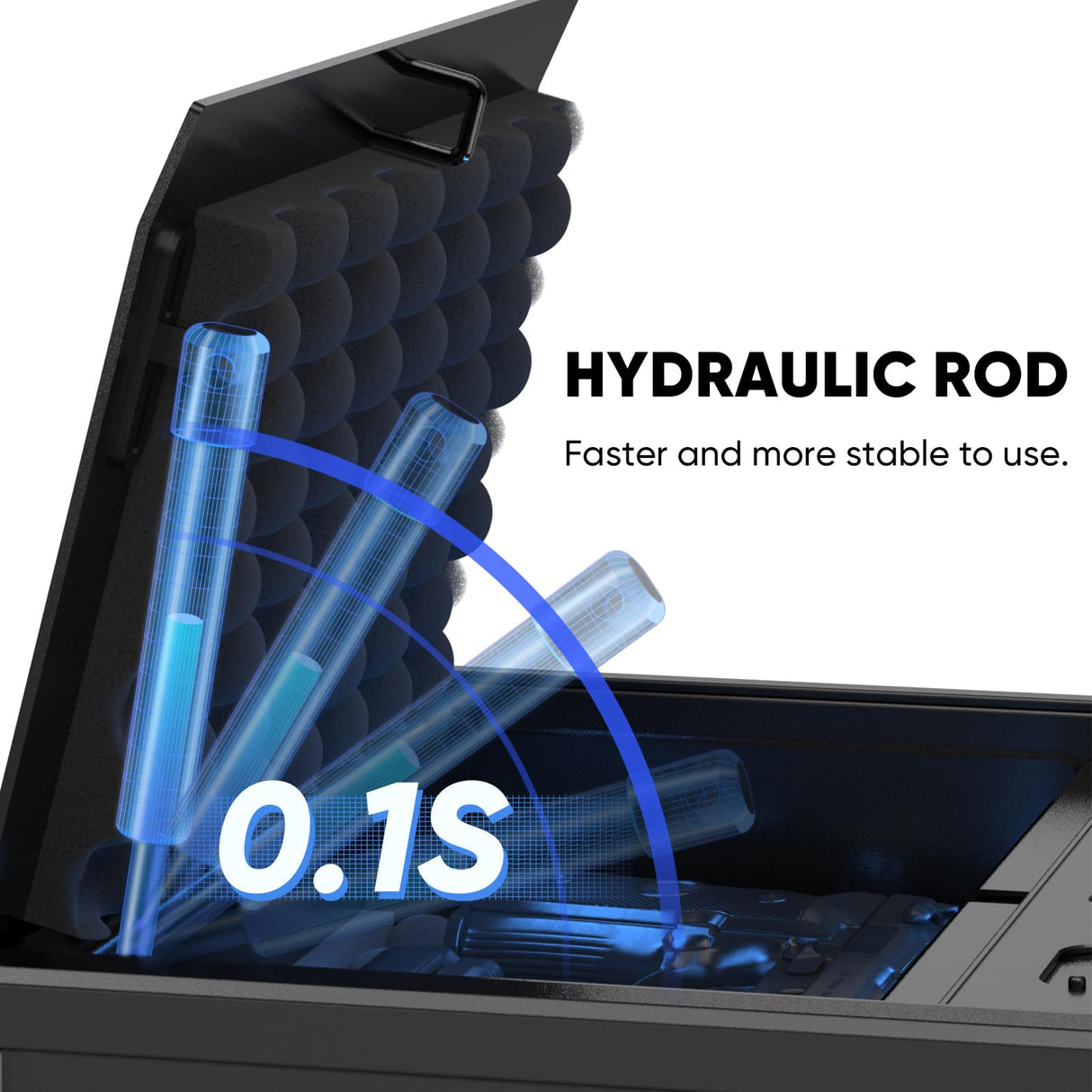 Dveron Biometric gun safe for handgun, Quick Access Fingerprint ＜1s Pistol Safe, Gun Lock Box Gun for Cloakroom Bedroom Nightstand and Car, Black Safe Box, Carbon Steel Construction Dveron