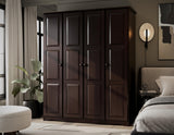 Palace Imports 100% Solid Wood Regal Wardrobe Armoire w/Raised Panel Doors & Clothing Rods, Java, 60.25" w x 72" h x 22.75" d. Renewable Eco-Friendly Wood, Made in Brazil Palace Imports