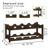BAMEOS Wine Rack Freestanding 2 Tier 8 Bottle Bamboo Wine Racks Countertop Cabinet Wine Holder Wine Storage Shelf for, Bar, Pantry Wine Cellar Basement Countertop Mocha (16.85 L x 9.25W x 7H BAMEOS