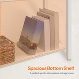 HOOBRO Entryway Table, 31.5'' Farmhouse Console Table with Storage, Sofa Table Behind Couch, for Entryway, Hallway, Foyer, White and Walnut WH85XG01 HOOBRO