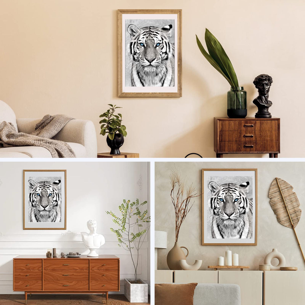 NAIMOER Tiger Diamond Art Kits for Adults,5D Diamond Art Tiger Kits DIY Full Drill Animals Diamond Art Kits for Home Wall Decoration Gifts (30X40cm) NAIMOER