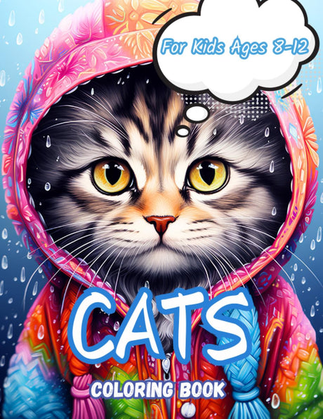 Cats Coloring Book for Kids Ages 8-12: Adorable Coloring Pages for Boys and Girls for Relaxation and Stress Relief WoodArtSupply