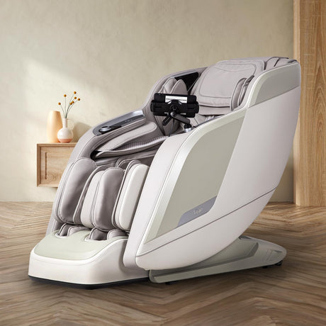 Titan Osaki Vibe 3D l Massage Chair l Full Body Air Massage l SL-Track System l 3 Stage Zero Gravity l Deep Calf Kneading l Lumbar and Feet Heating l Touchscreen Controller l Bluetooth Speaker (Taupe) Titan