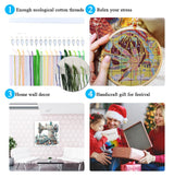 Sewing Machine Stamped Cross Stitch Kits - Vintage Sewing Machine Counted Cross Stitch Kits for Adults, Needlepoint Cross-Stitch Patterns Dimensions Needlecrafts Embroidery Kits 13.7x13.7 Inches uuxsretaio