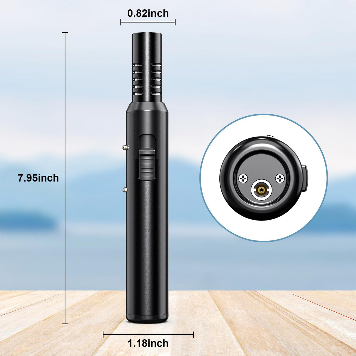 Flame bird Butane Torch Lighter, Refillable Kitchen Blow Torch with Safety Lock & Adjustable Flame for DIY BBQ Baking Desserts and Soldering Camping(No Prefilled) Flame bird