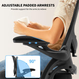 Drafting Chair, Ergonomic Standing Desk Chair with Flip-up Armrests, Tall Office Chair for Standing Desk, Counter Height Office Chairs with Footrest and Adjustable Lumbar Support Chairoyal