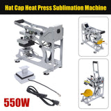 Hat Press Heat Machine, Commercial Caps Hat Heat Press Transfer Machine Semi-Auto Magnetic Digital Press, American Standard 110V Small Label Stamping Machine Heat Press Machine for Caps Genseino
