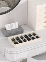 Ausalivan Sunglass Organizer Tray,Eyeglass Storage for Multiple Glasses,Jewelry and Sunglasses Drawer Organizer (2, Beige) Ausalivan