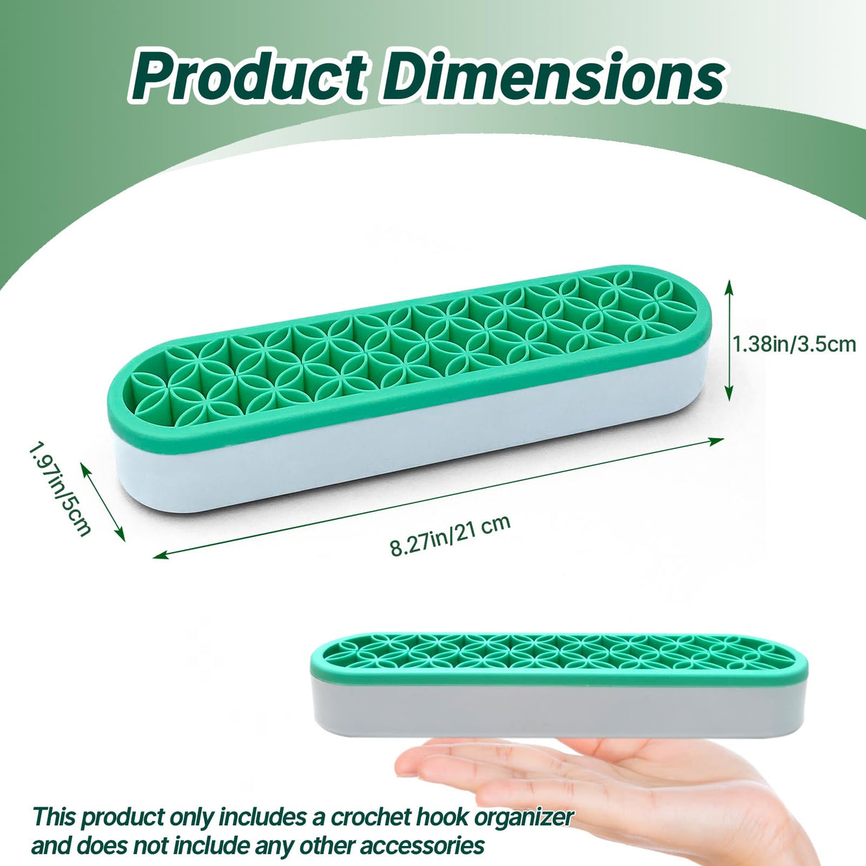 SGIBYN Silicone Crochet Hooks Holder, Crochet Hooks Organizer, Makeup Brushes Organizer, Silicone Pen Holder, Crochet Stuff Storage, Crochet Gifts SGIBYN