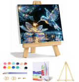 VIGEGU Hummingbird Paint by Numbers Kit for Adults with Framed - Paint by Number with Wooden Easel DIY Adult Paint by Number Kits Box Pack Acrylic Oil Painting 10x10inch VIGEGU