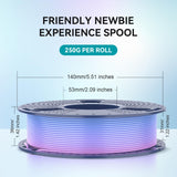 250g Rainbow PLA Filament 1.75mm Bundle, SUNLU 3D Printer Filament Neatly Wound, Fast Color Change Each 8 Meters, 250g Spool, 4 Rolls, Rainbow 01-04 YOOPAI