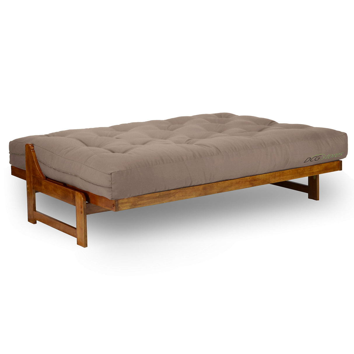 Nirvana Futons Premier Pocket Coil 10-Inch Queen Futon Mattress, Microfiber Khaki - Made in USA Nirvana Futons