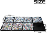 8 Sorting Trays for Jigsaw Puzzles - Fit Up to 2000 Pieces, 8"X8" Accessories, Stacking Trays - Gift for Puzzlers (Black) WISHDIAM