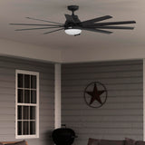 Hunter Fan Company 52618 Overton Ceiling Fan, 072, Matte Black Hunter