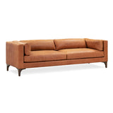 POLY & BARK Argan 93" Sofa in Full-Grain Pure-Aniline Italian Tanned Leather in Cognac Tan POLY & BARK