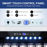 Tylza Outdoor Beverage Refrigerator 24 Inch, Stainless Steel Under Counter Beverage Cooler, 190 Cans Beer Fridge Built-in and Freestanding Beverage Fridge Tylza