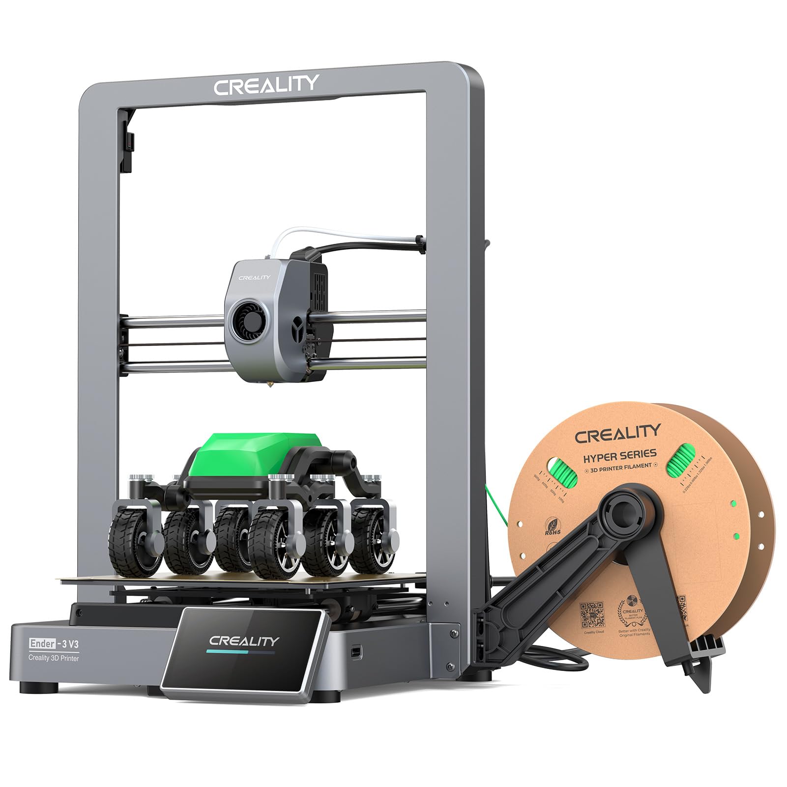 Creality Official Ender 3 V3 3D Printer,600mm/s Printing Speed,Clog-free Extruder KIT,All-metal Build,Auto Calibration for Leveling, Print Size 8.66 * 8.66 * 9.44 inch - WoodArtSupply